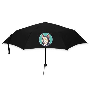 Limer Hund Rasse Cartoon Kawaii Clipart Tier Haustier - Regenschirm (klein) - Schwarz - Vorne