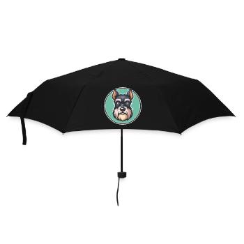 Schnauzer miniature race de chien drôle dessin animé Kawaii - Parapluie standard - noir - Devant