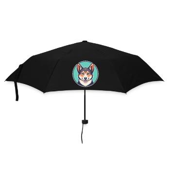Norwegian Lundehund Dog Breed Funny Cartoon Kawaii - Umbrella (small) - black - Front