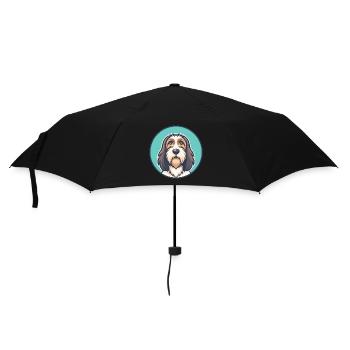 Petit Basset Griffon Vendéen Hunderasse Cartoon Haustier - Regenschirm (klein) - Schwarz - Vorne