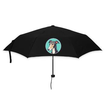 Polish Greyhound Dog Breed Cartoon Kawaii Clipart - Umbrella (small) - black - Front