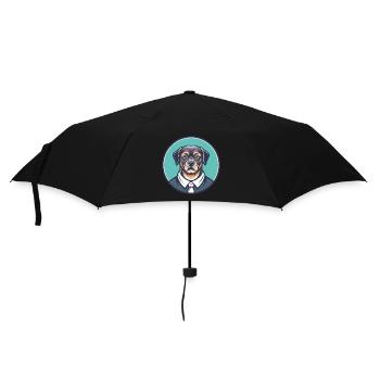 Chien de garde portugais race chien drôle dessin animé Kawaii - Parapluie standard - noir - Devant