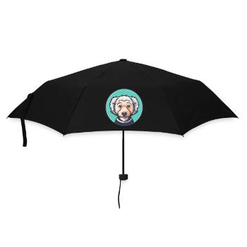 Pumi Dog Breed Cartoon Kawaii Clipart Illustration - Umbrella (small) - black - Front