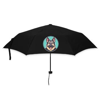Shiloh Shepherd Dog Breed Cartoon Kawaii Clipart - Umbrella (small) - black - Front