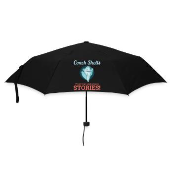 Conch Seashells Collector Beachcomber Sea Shell - Umbrella (small) - black - Front