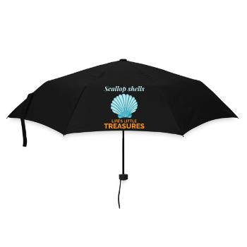 Pétoncles Coquillages Collector Beachcomber Crustacés - Parapluie standard - noir - Devant