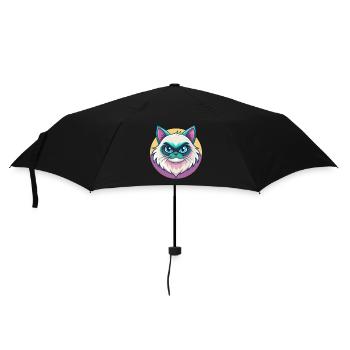 Himalayan Chat Race Dessin Animé Kawaii Animal Animal Pet - Parapluie standard - noir - Devant