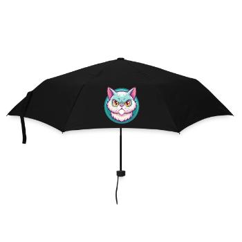 Selkirk Rex Katzenrasse Cartoon Kawaii Tier Haustier - Regenschirm (klein) - Schwarz - Vorne