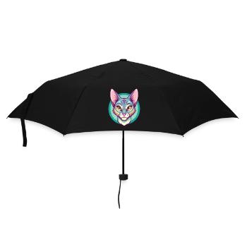 Chausie Chat Race Dessin Animé Kawaii Animal Animal Pet - Parapluie standard - noir - Devant