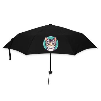 American Shorthair Cat Breed Cartoon Kawaii Animal - Umbrella (small) - black - Front