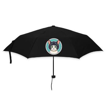 Laperm Chat Race Dessin Animé Kawaii Animal Pet - Parapluie standard - noir - Devant