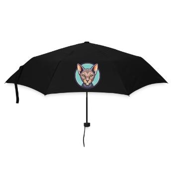 Korat Chat Race Dessin Animé Kawaii Animal Pet - Parapluie standard - noir - Devant