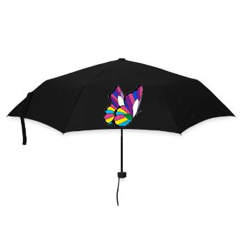 papillon pansexuel bisexuel androgyne - Parapluie standard - noir - Devant