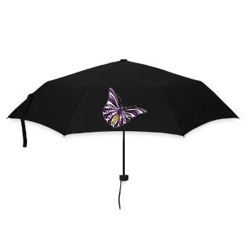 butterfly asexual non binary labrys lesbian - Umbrella (small) - black - Front