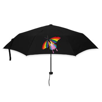 Pride LGBTQ+ Butterfly Diversity colorful free - Umbrella (small) - black - Front