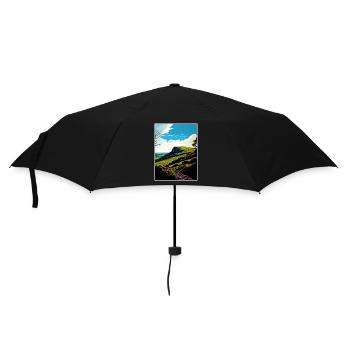 Mendip Hills Anob Travel Poster Souvenir Paint WPA - Umbrella (small) - black - Front