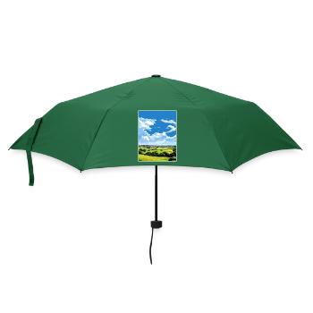 Dedham Vale Aonb Affiche de voyage Souvenir Peinture WPA - Parapluie standard - vert bouteille - Devant