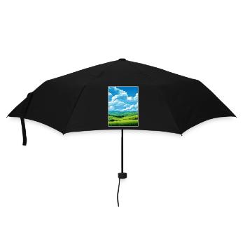 South Downs Aonb Affiche de voyage Souvenir Peinture WPA - Parapluie standard - noir - Devant