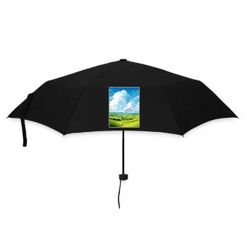 South Downs Aonb Affiche de voyage Souvenir Peinture WPA - Parapluie standard - noir - Devant
