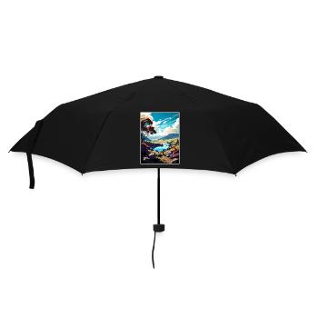 Tamar Valley Anob Travel Poster Souvenir Paint WPA - Umbrella (small) - black - Front