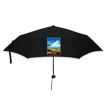 Quantock Hills Aonb Vintage Travel Poster Souvenir - Umbrella (small) - black - Front