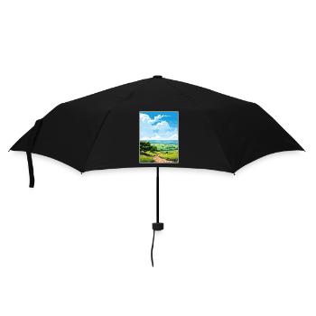 Quantock Hills Aonb Vintage Travel Poster Souvenir - Umbrella (small) - black - Front