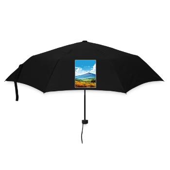 Mourne Mountains Aonb Travel Poster Souvenir WPA - Umbrella (small) - black - Front