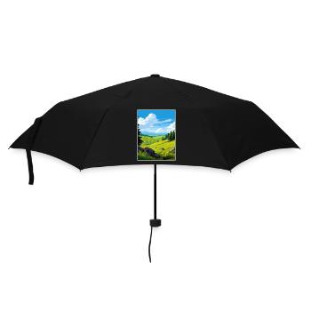 Forest Of Bowland Aonb Travel Poster Souvenir WPA - Umbrella (small) - black - Front