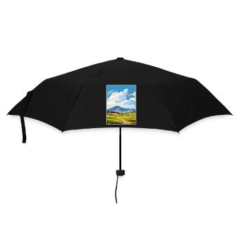 Mourne Mountains Aonb Travel Poster Souvenir WPA - Umbrella (small) - black - Front