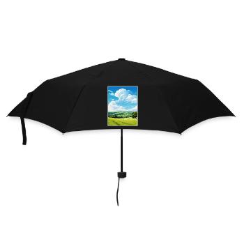North Wessex Downs Aonb Travel Poster Souvenir WPA - Umbrella (small) - black - Front