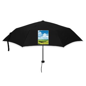 North Wessex Downs Aonb Travel Poster Souvenir WPA - Umbrella (small) - black - Front