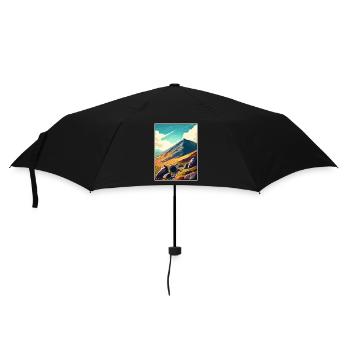 Mourne Mountains Aonb Travel Poster Souvenir WPA - Umbrella (small) - black - Front