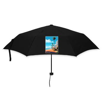 Agadir Marokko Reise Poster Souvenir Malerei WPA - Regenschirm (klein) - Schwarz - Vorne