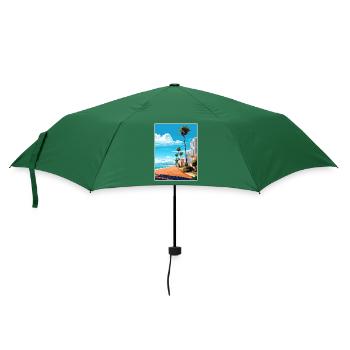 Agadir Maroc Voyage Affiche Souvenir Peinture WPA - Parapluie standard - vert bouteille - Devant