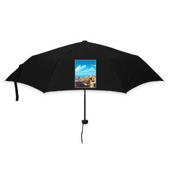 Fes Morocco Travel Poster Souvenir Postcard Paint - Umbrella (small) - black - Front
