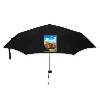 Marrakesh Morocco Travel Poster Souvenir Paint WPA - Umbrella (small) - black - Front