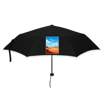 Merzouga Morocco Travel Poster Souvenir Paint WPA - Umbrella (small) - black - Front