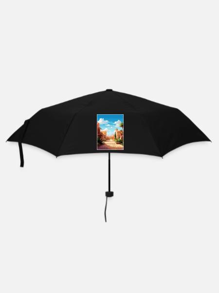Marrakech Maroc Affiche de voyage Peinture Souvenir WPA - Parapluie standard - noir