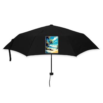 Zanzibar Tanzania Travel Poster Souvenir Paint WPA - Umbrella (small) - black - Front