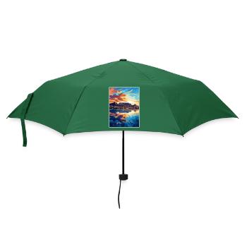 Cape Town South Africa Travel Poster Souvenir WPA - Umbrella (small) - bottlegreen - Front