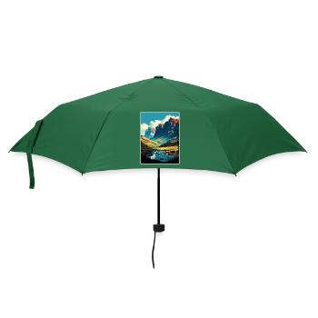 Drakensberg South Africa Travel Poster Souvenir - Umbrella (small) - bottlegreen - Front