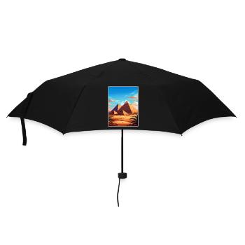 Kairo Ägypten Große Pyramiden Von Gizeh Reiseposter - Regenschirm (klein) - Schwarz - Vorne