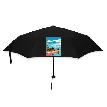 Rawson Argentina Travel Poster Souvenir Paint WPA - Umbrella (small) - black - Front