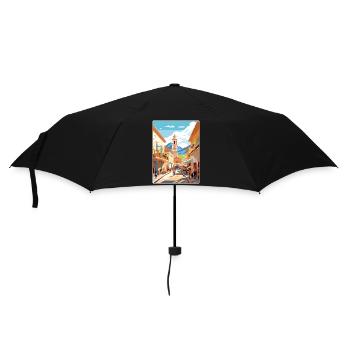 Salta Argentina Travel Poster Souvenir Paint WPA - Umbrella (small) - black - Front