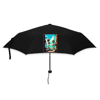 La Havane Caraïbes Voyage Affiche Souvenir Peinture WPA - Parapluie standard - noir - Devant