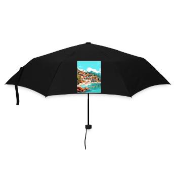 Yelapa Reise Poster Souvenir Postkarte Malerei - Regenschirm (klein) - Schwarz - Vorne