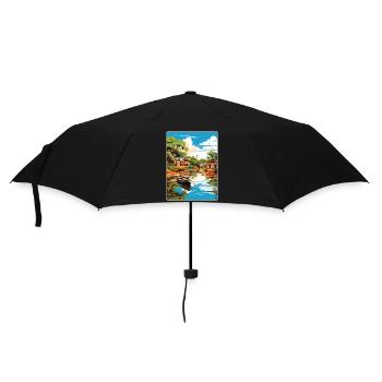 Tigre Argentina Travel Poster Souvenir Paint WPA - Umbrella (small) - black - Front