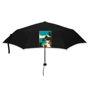 Ko Tao Thailand Thai Reise Poster Souvenir WPA - Regenschirm (klein) - Schwarz - Vorne