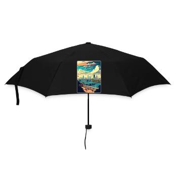 Bangkok Thaïlande Affiche de voyage thaïlandaise Souvenir WPA - Parapluie standard - noir - Devant