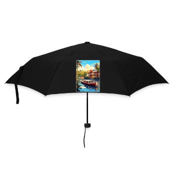 Tigre Argentina Travel Poster Souvenir Paint WPA - Umbrella (small) - black - Front